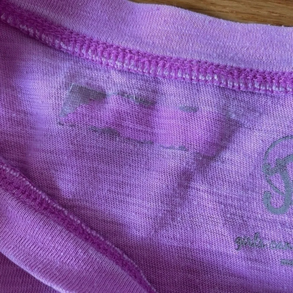 4/$25 Justice purple v neck t-shirt short sleeve girls size 16